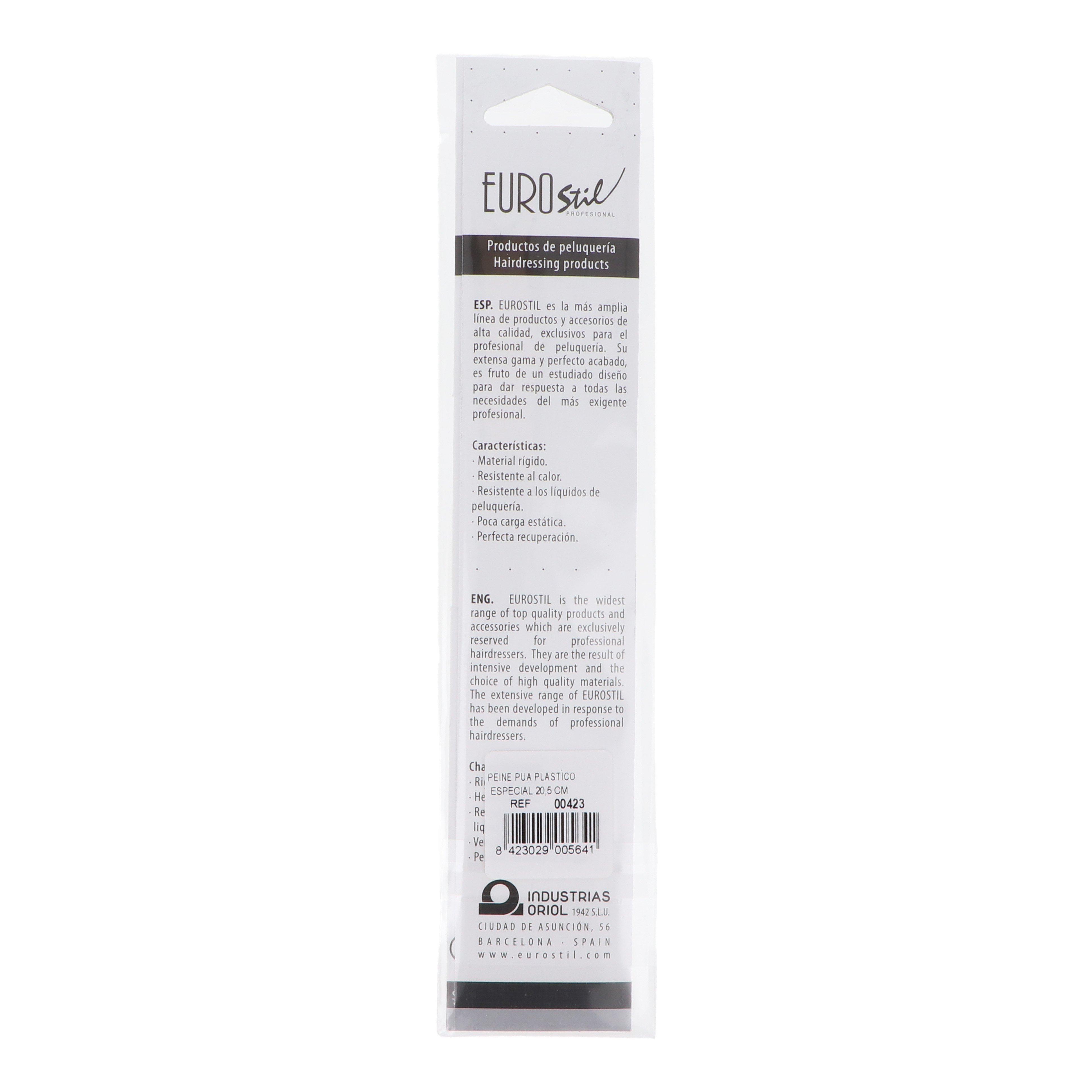 PEINE PUA PLASTICO ESPECIAL 20,5 CM