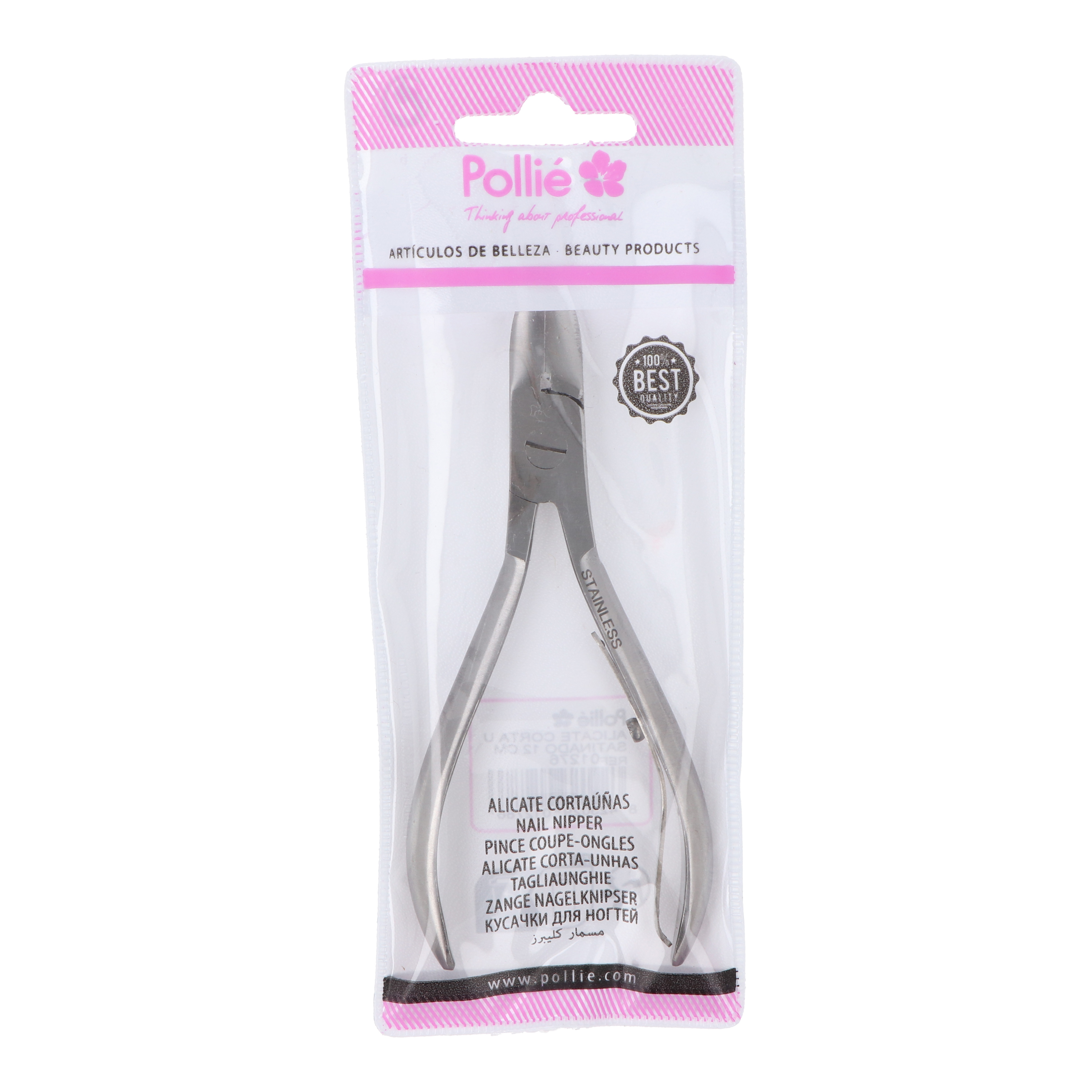 ALICATE CORTA UÑAS SATINADO 12 CM