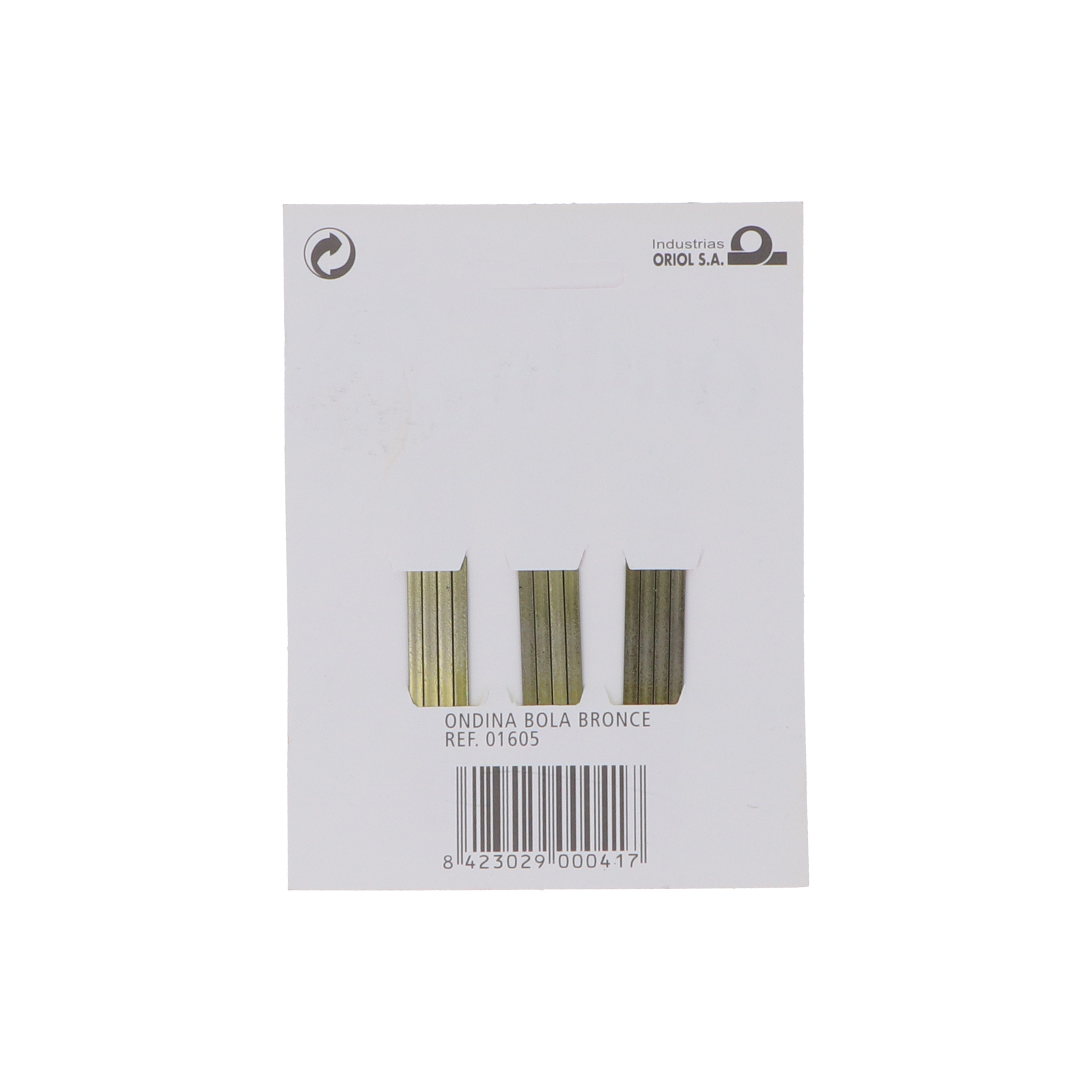 CART.12 CLIPS EUROSTIL BRONCE55 MM