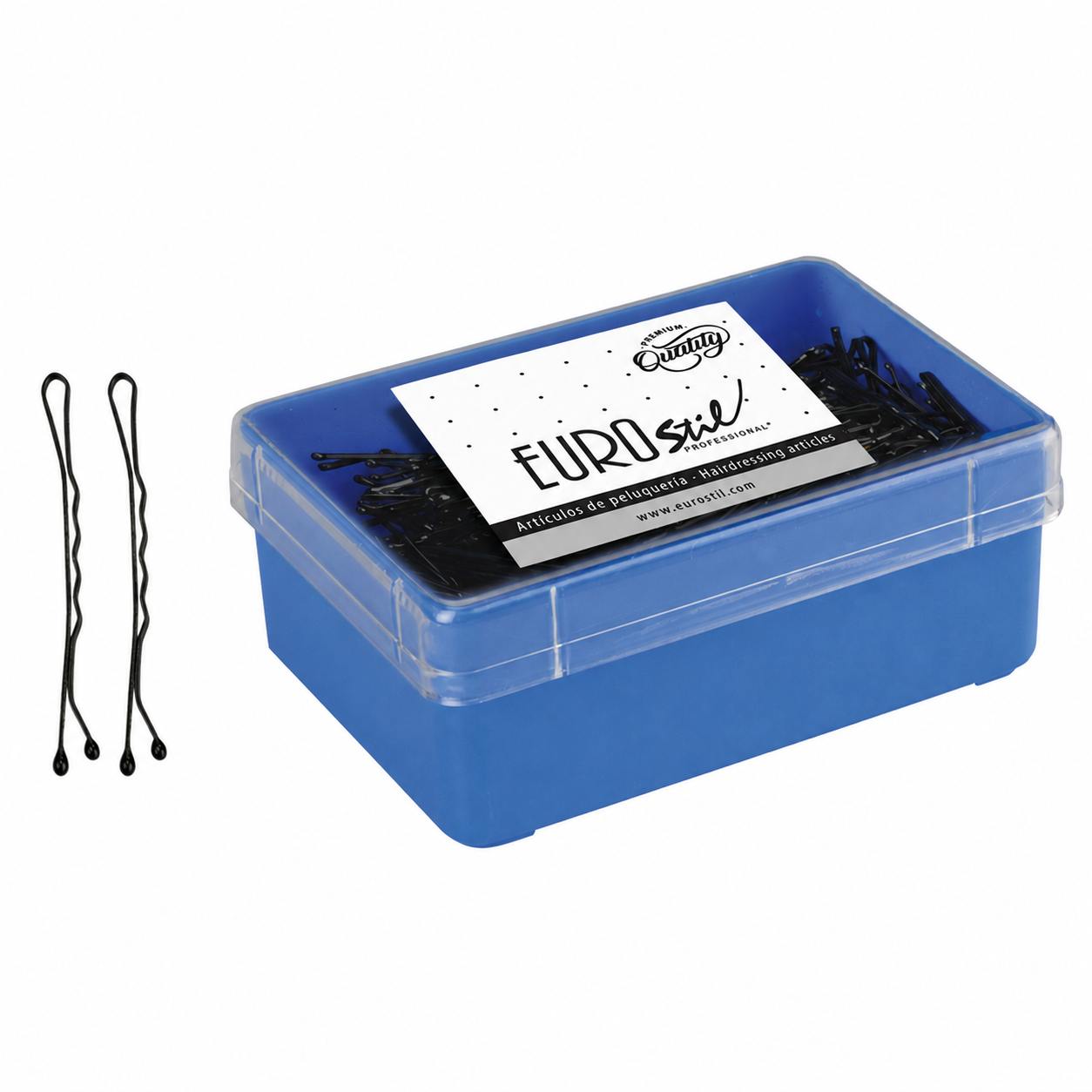 BOX 300 CLIPS BLCK EUROSTIL 50 MM