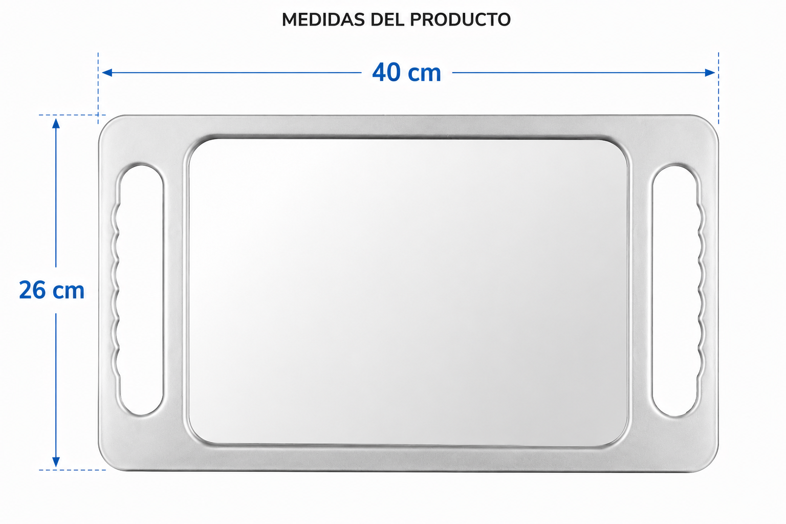 MIROIR ARGENT 40X26 CM