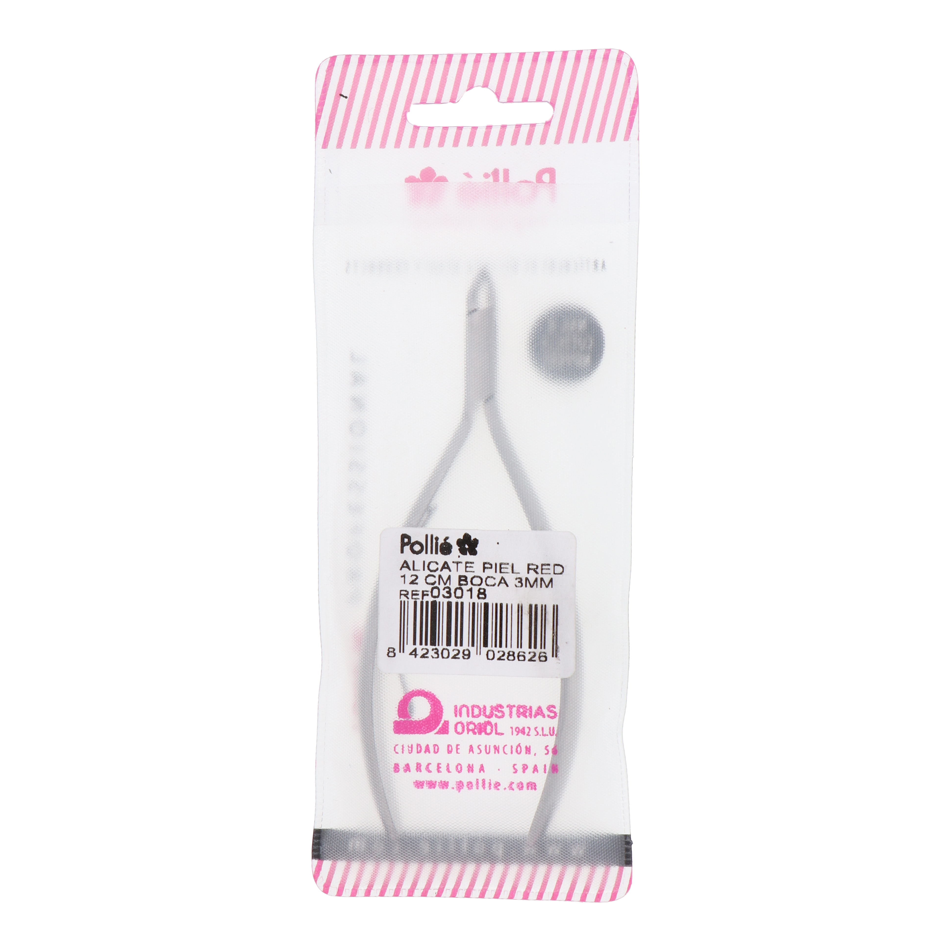 PINZA PER PELLE ROTONDA 12CM BOCCA 3MM