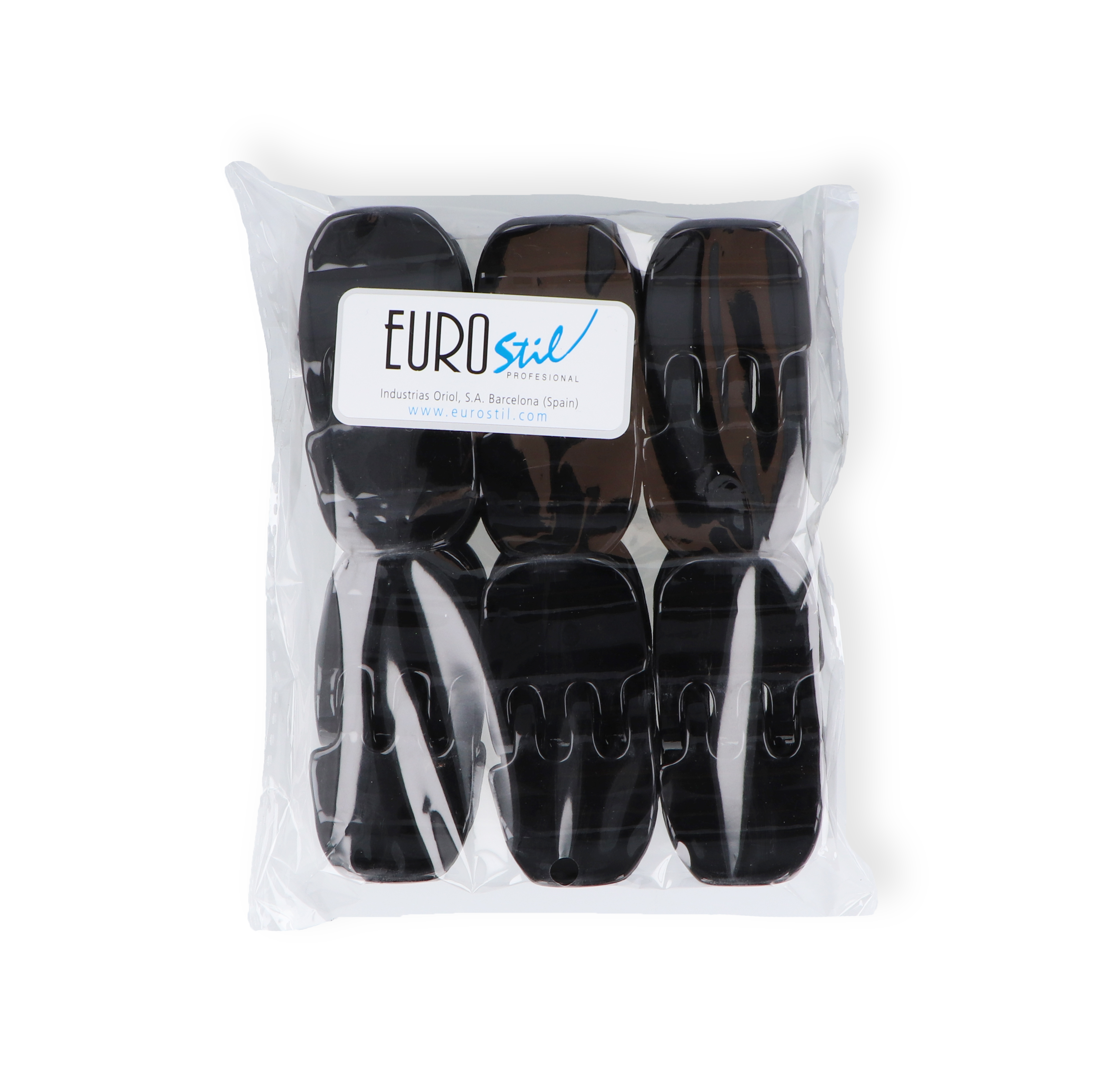BOLSA 12 PINZAS 4CM NEGRAS
