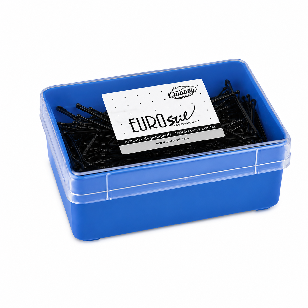 BOX 300 BLACK MATT CLIPS EUROSTIL 50 MM