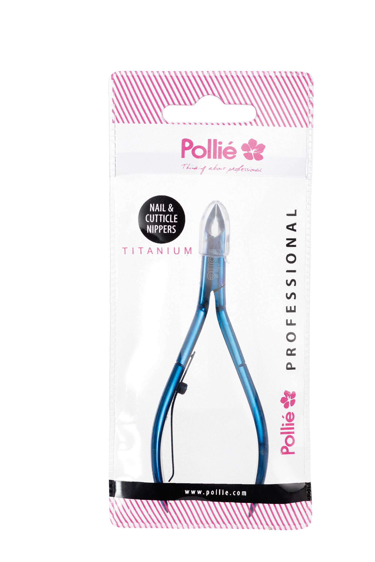 ALICATE CORTA CUTICULAS 11CM.AZUL TITANIO