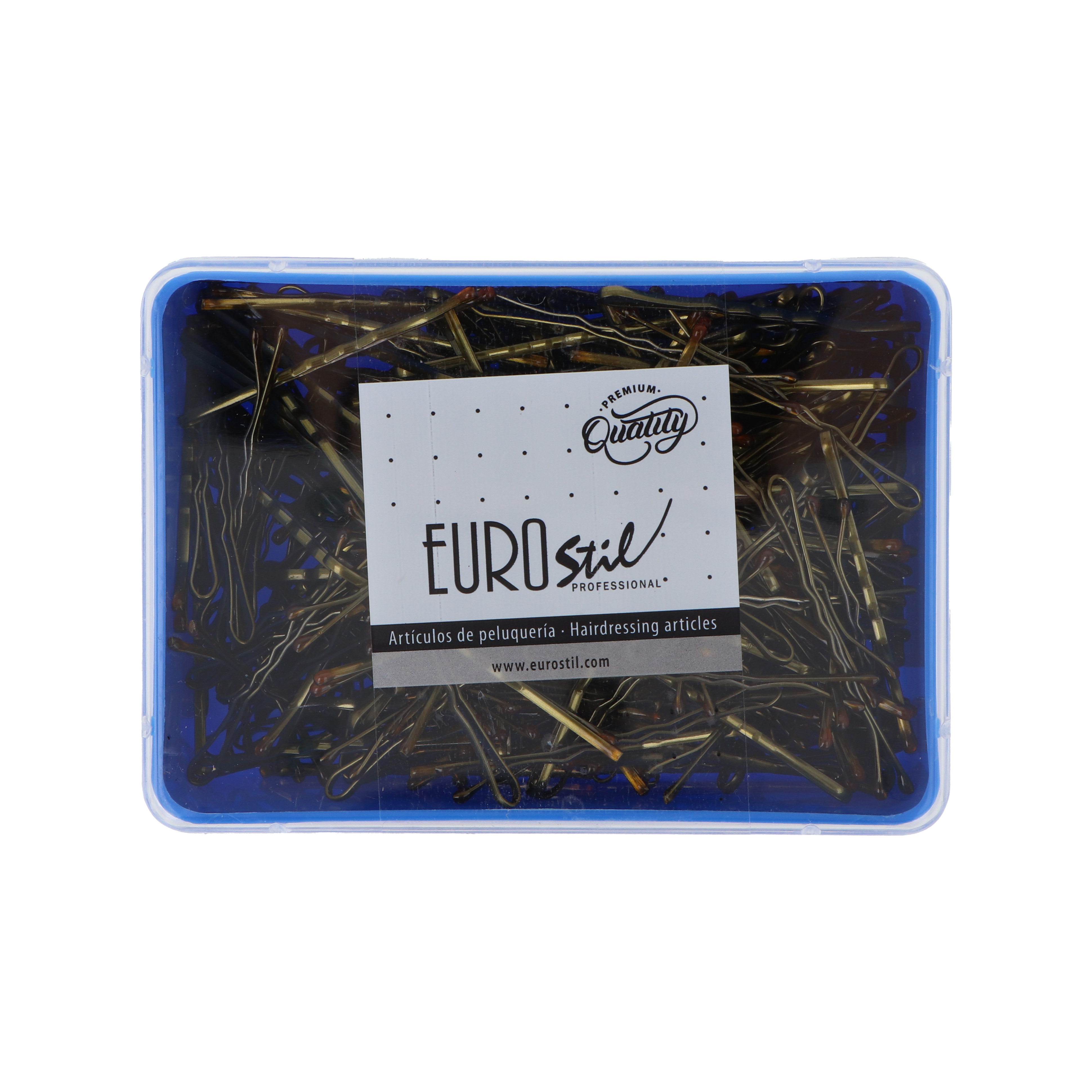 CAJA 300 CLIPS BRONCE DOBLE ONDA EUROSTIL 50MM