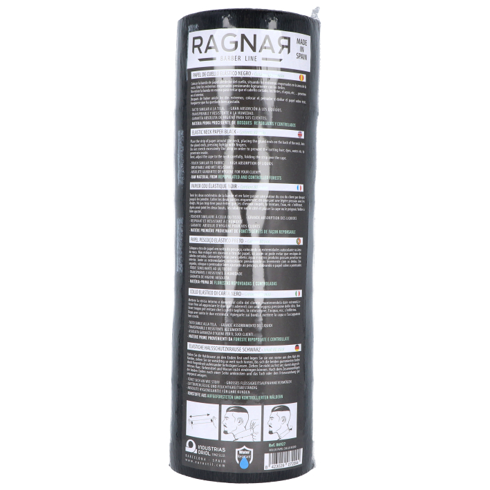 PACK 5 ROUL.PAPIER CREPE NOIR 80S.