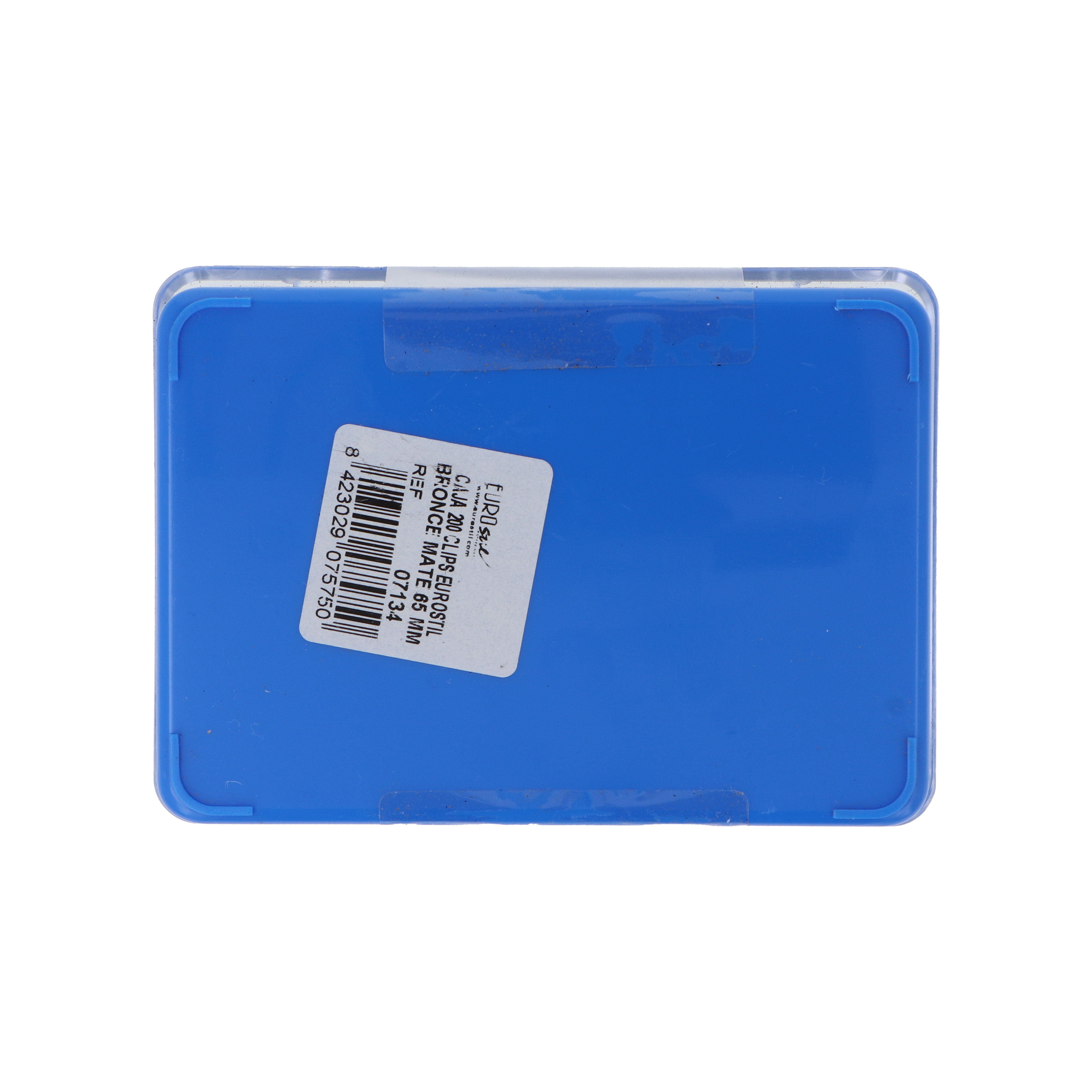 CAJA 200 CLIPS EUROSTIL BRONCE MATE 65 MM